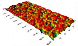 3-D pavement texture profile produced by RoboTex III. 
