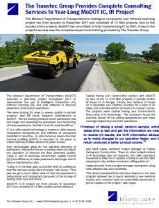 The Transtec Group Provides Complete Consulting Services to Year-Long MoDOT IC, IR Project