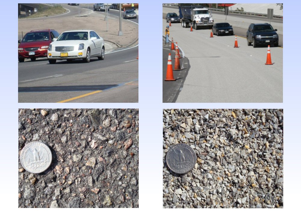 Before and after HFS installation on I-25 Southbound in Colorado